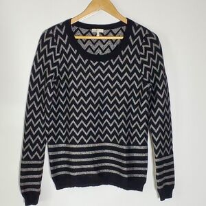 Joie Hideaki Metallic Super soft Pull over sweater Nylon Blend Size med